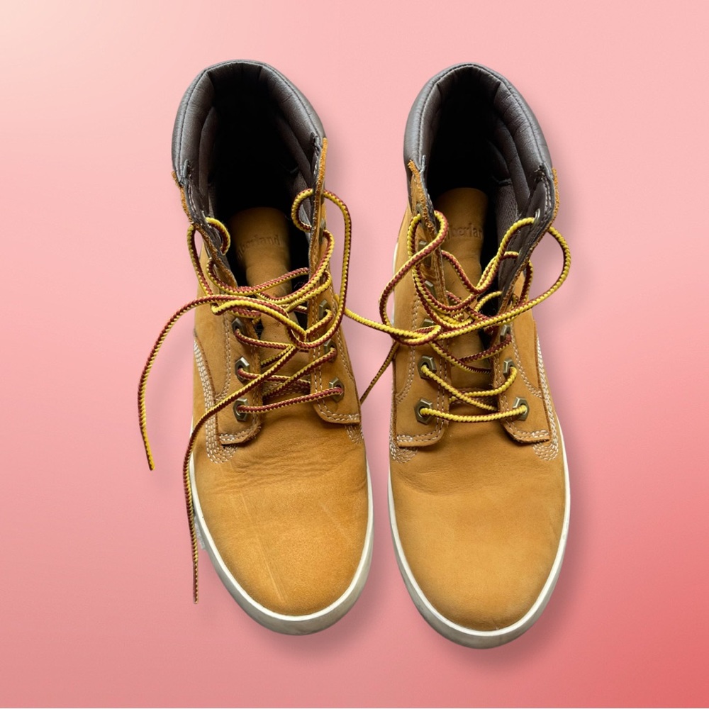 TIMBERLAND brown faux suede lace up bootie